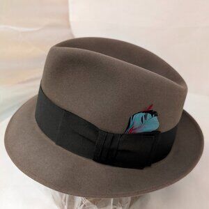 Vintage Dobb’s Fifth Ave New York Fedora Hat Men’s Size 7 1/8 Gray Made in USA